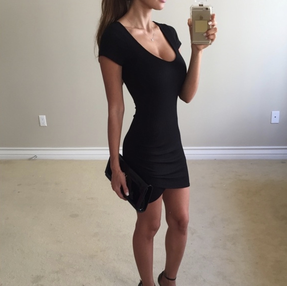Scoop Neck Mini Dress